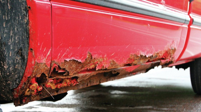 Corrosion caused by road salt