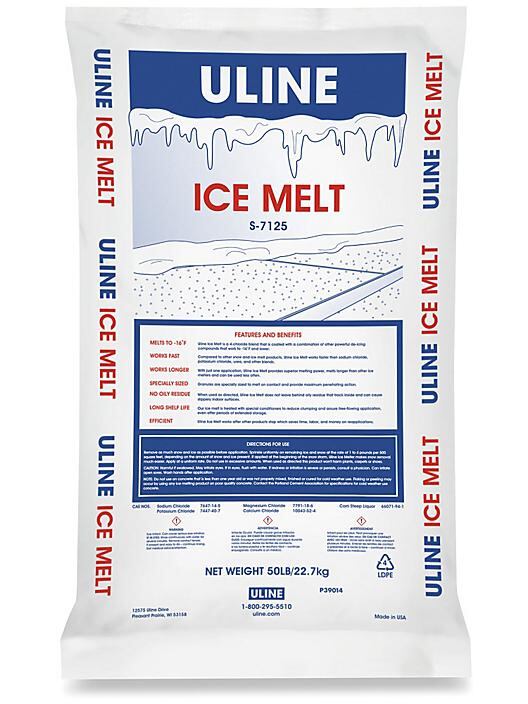 A bag of de-icing salt