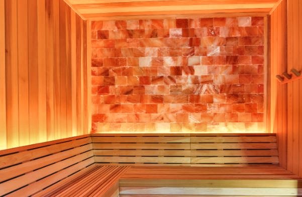 Himalayan Salt Wall with Ambient Lighting